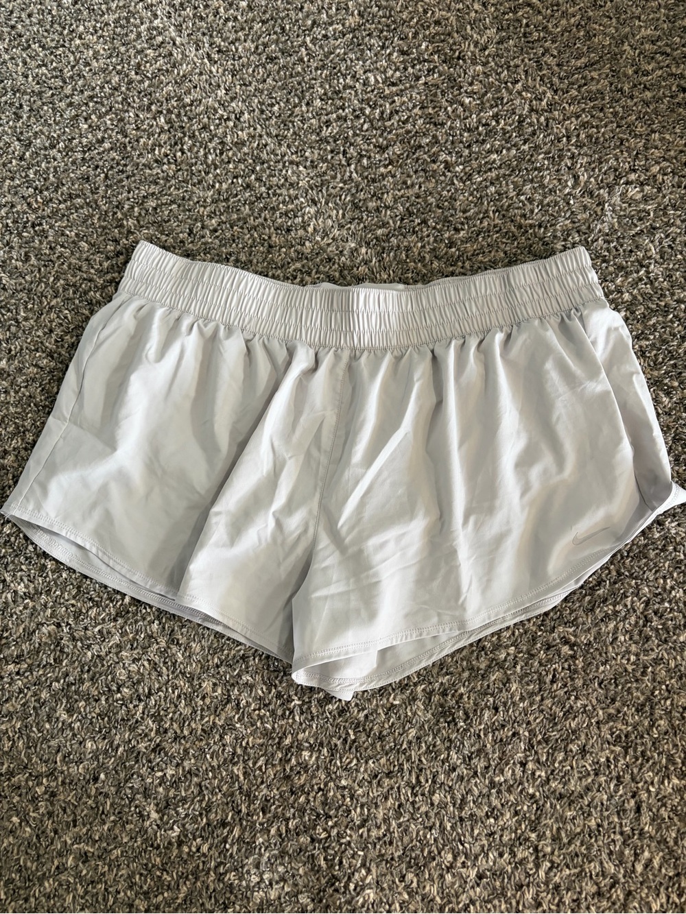Nike Light Gray Womens Athletic Shorts